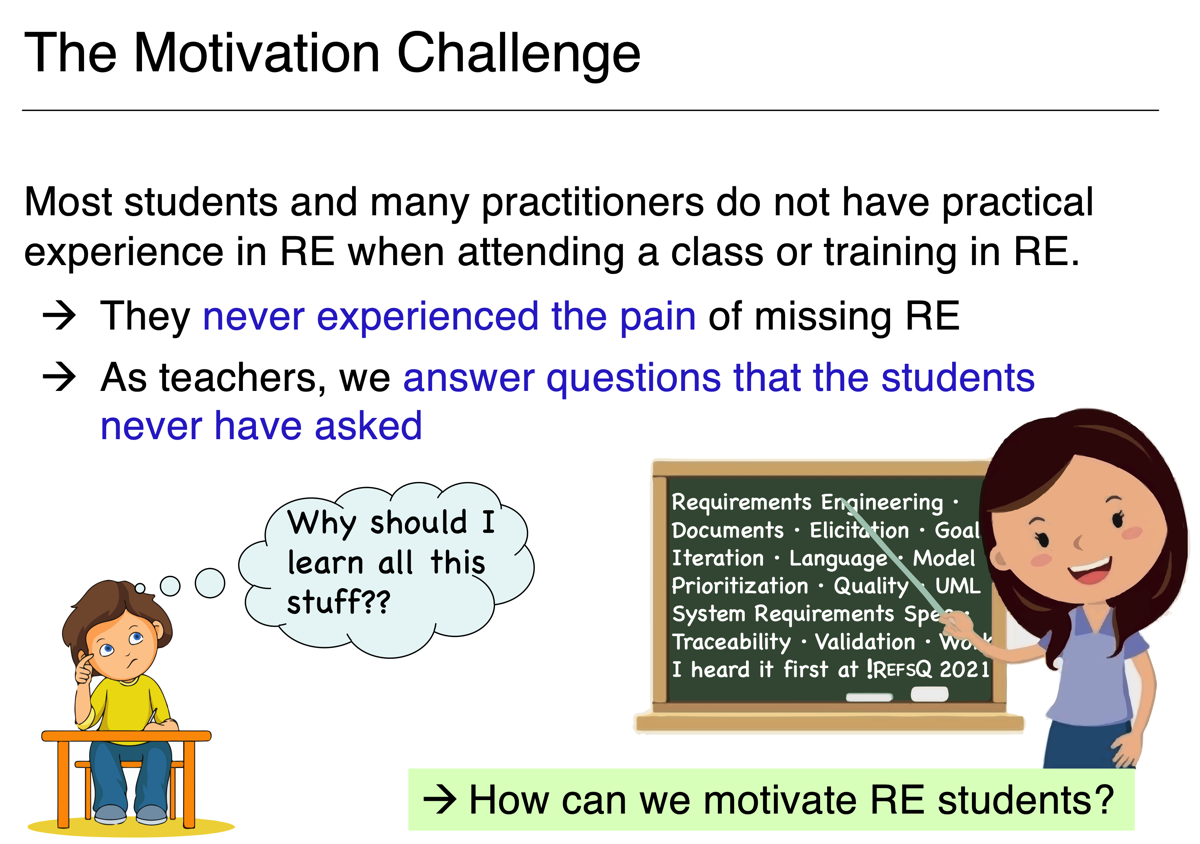 Slide from keynote talk about the motivation challenge